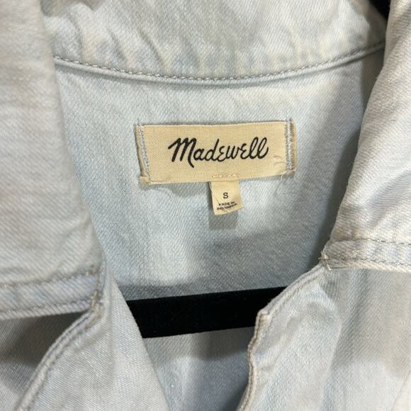 Madewell Denim Relaxed Coverall Romper - Castleton Wash Size S - Picture 8 of 9